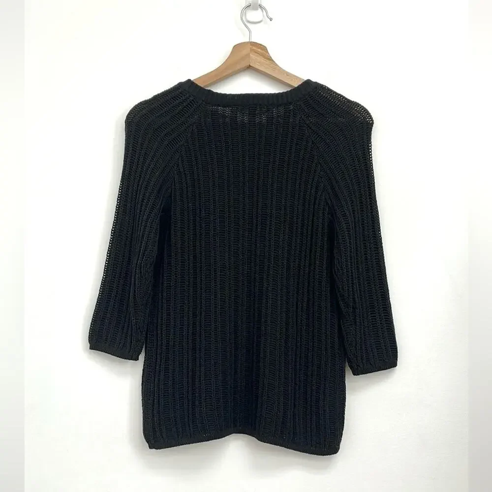 Weekend Max Mara Open Knit Classic Luxury Capsule Minimalist Sweater Top - Small